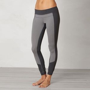 {PrAna} color block yoga leggings charcoal